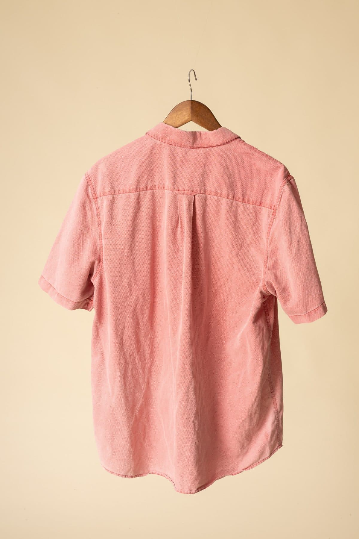 Pink short-sleeve button-down